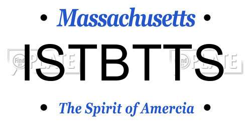 ISTBTTS Massachusetts License Plate