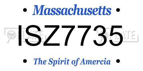 ISZ7735 Massachusetts License Plate