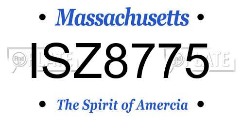 ISZ8775 Massachusetts License Plate