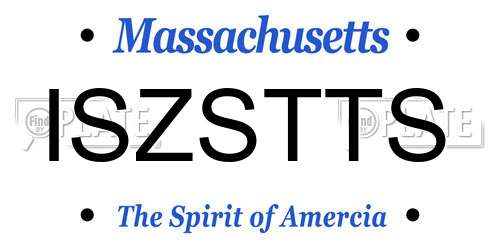ISZSTTS Massachusetts License Plate