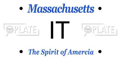 IT Massachusetts License Plate