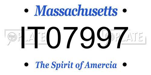 IT07997 Massachusetts License Plate