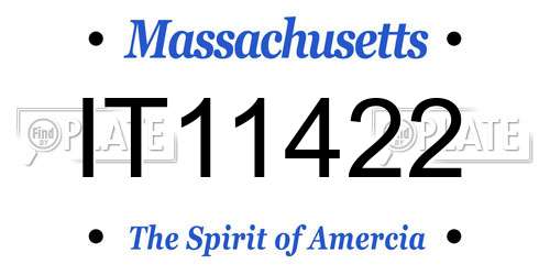 IT11422 Massachusetts License Plate