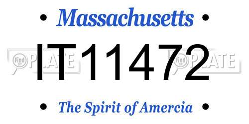 IT11472 Massachusetts License Plate