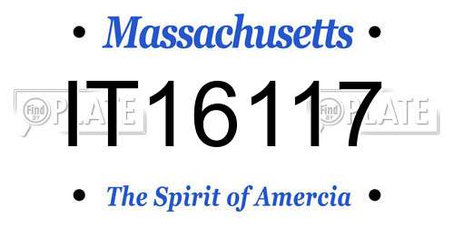 IT16117 Massachusetts License Plate