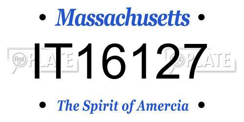 IT16127 Massachusetts License Plate