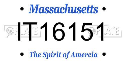 IT16151 Massachusetts License Plate