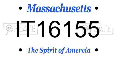 IT16155 Massachusetts License Plate