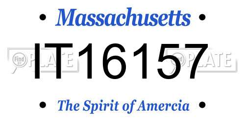 IT16157 Massachusetts License Plate