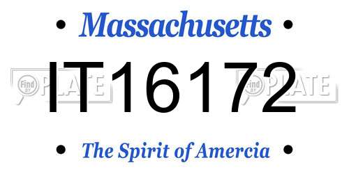 IT16172 Massachusetts License Plate