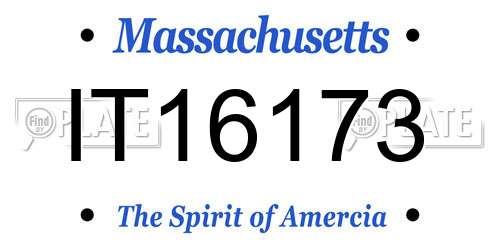 IT16173 Massachusetts License Plate