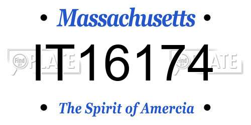 IT16174 Massachusetts License Plate
