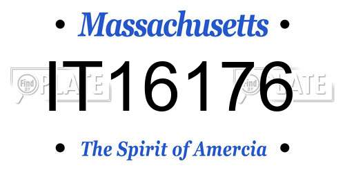 IT16176 Massachusetts License Plate