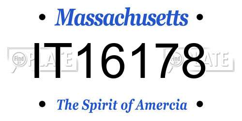 IT16178 Massachusetts License Plate