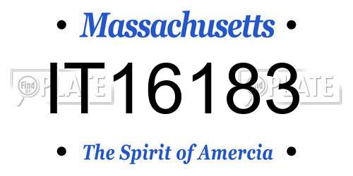 IT16183 Massachusetts License Plate