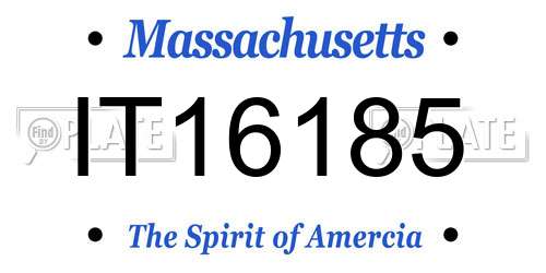 IT16185 Massachusetts License Plate