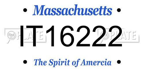 IT16222 Massachusetts License Plate