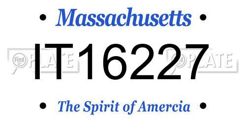 IT16227 Massachusetts License Plate