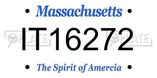 IT16272 Massachusetts License Plate