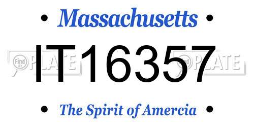 IT16357 Massachusetts License Plate