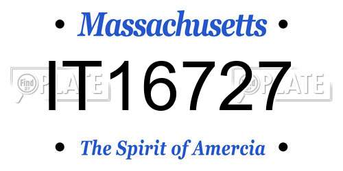 IT16727 Massachusetts License Plate