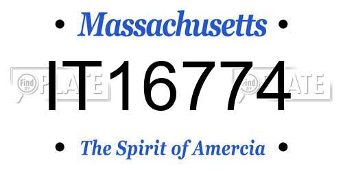 IT16774 Massachusetts License Plate