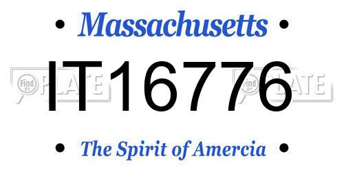 IT16776 Massachusetts License Plate