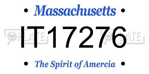 IT17276 Massachusetts License Plate