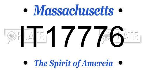 IT17776 Massachusetts License Plate