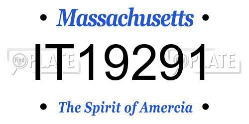 IT19291 Massachusetts License Plate