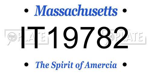 IT19782 Massachusetts License Plate