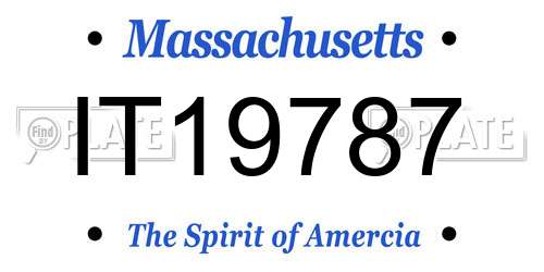 IT19787 Massachusetts License Plate