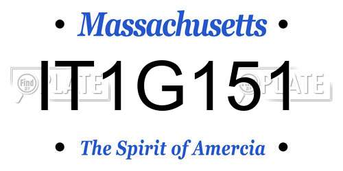 IT1G151 Massachusetts License Plate