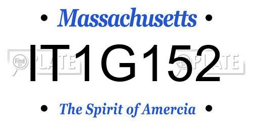 IT1G152 Massachusetts License Plate