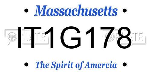 IT1G178 Massachusetts License Plate