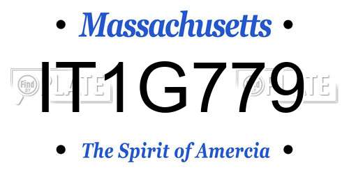 IT1G779 Massachusetts License Plate