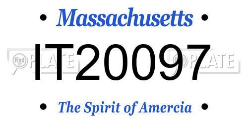 IT20097 Massachusetts License Plate