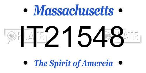 IT21548 Massachusetts License Plate