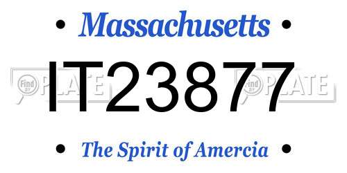 IT23877 Massachusetts License Plate