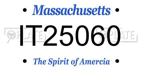 IT25060 Massachusetts License Plate