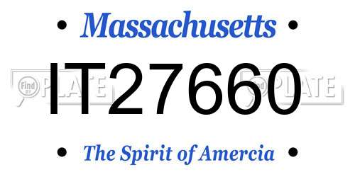 IT27660 Massachusetts License Plate