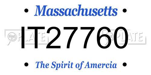 IT27760 Massachusetts License Plate