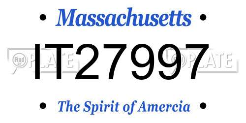 IT27997 Massachusetts License Plate