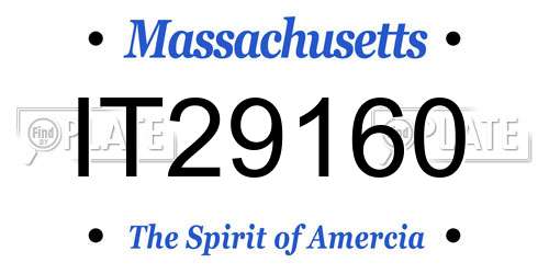IT29160 Massachusetts License Plate