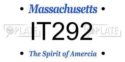 IT292 Massachusetts License Plate