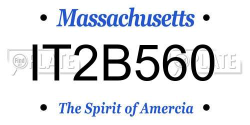 IT2B560 Massachusetts License Plate