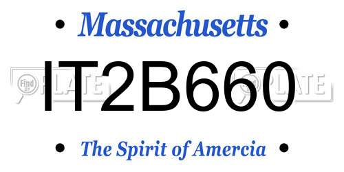 IT2B660 Massachusetts License Plate