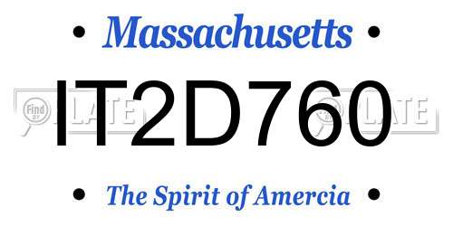 IT2D760 Massachusetts License Plate