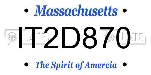 IT2D870 Massachusetts License Plate