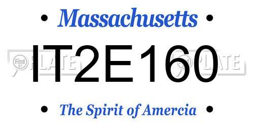 IT2E160 Massachusetts License Plate